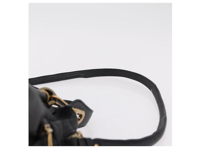 Chloé Borsa Chloe Paraty in pelle 2way Nero Oro Auth 206089V D'oro - vista 11