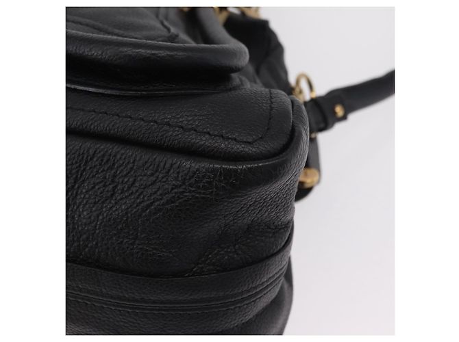 Chloé Borsa Chloe Paraty in pelle 2way Nero Oro Auth 206089V D'oro - vista 14