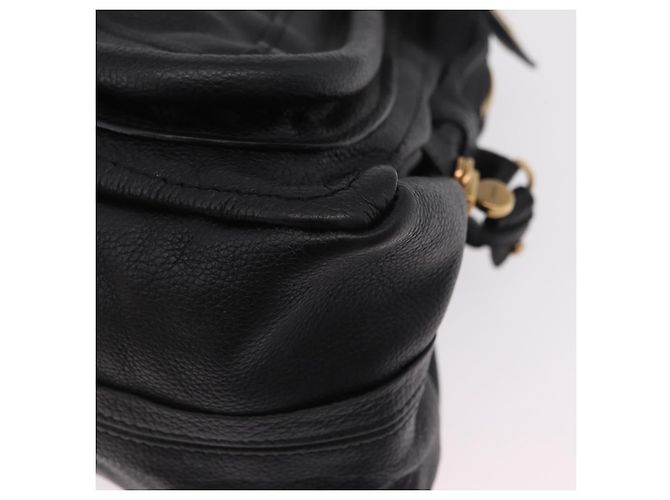 Chloé Borsa Chloe Paraty in pelle 2way Nero Oro Auth 206089V D'oro - vista 16