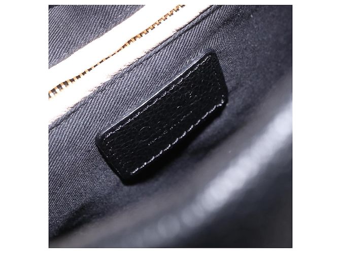 Chloé Borsa Chloe Paraty in pelle 2way Nero Oro Auth 206089V D'oro - vista 18