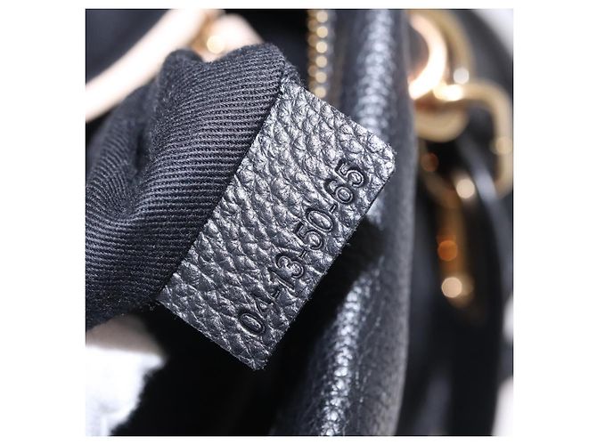 Chloé Borsa Chloe Paraty in pelle 2way Nero Oro Auth 206089V D'oro - vista 24