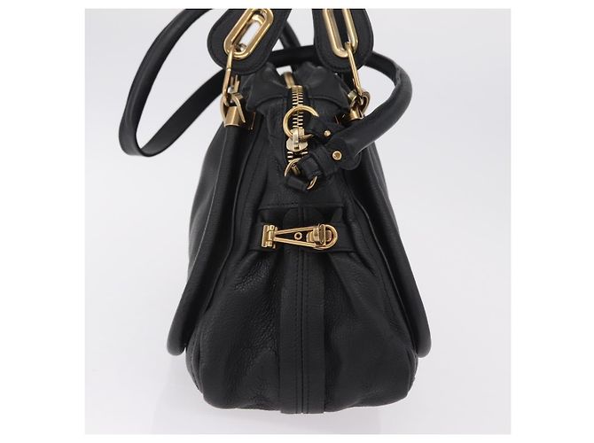 Chloé Borsa Chloe Paraty in pelle 2way Nero Oro Auth 206089V D'oro - vista 5