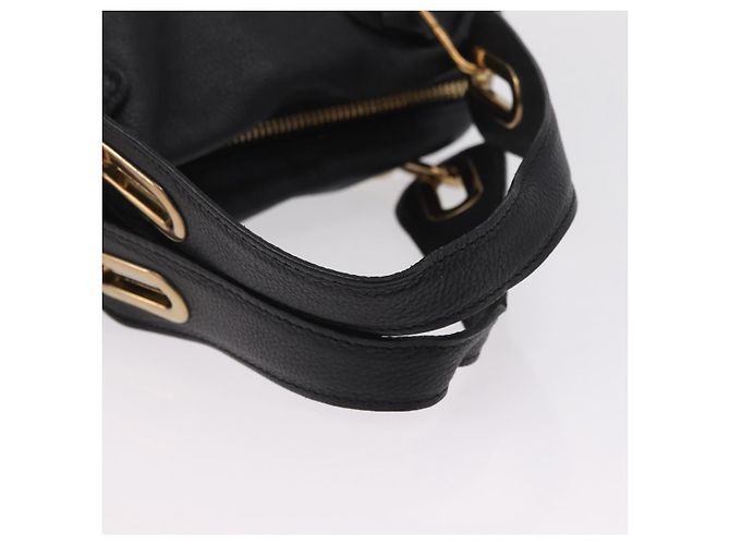 Chloé Borsa Chloe Paraty in pelle 2way Nero Oro Auth 206089V D'oro - vista 7