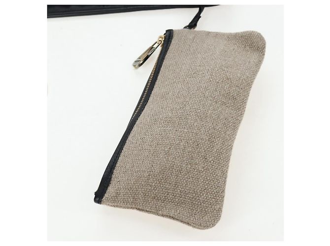 Chloé Bolso de Mano Chloe Canvas Beige Gold Auth 204138A Dorado - vista 15