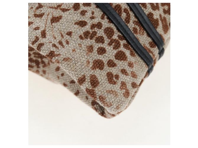 Chloé Bolso de Mano Chloe Canvas Beige Gold Auth 204138A Dorado - vista 8