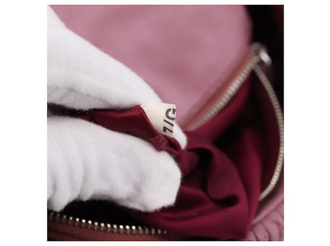 Borsa a tracolla Miu Miu Matelassé con catena in pelle 2way Rosa Argento Auth 206370A - vista 12