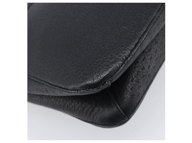 Borsa a tracolla Salvatore Ferragamo Gancini in pelle nera e oro Auth 199594 Nero D'oro - vista 17