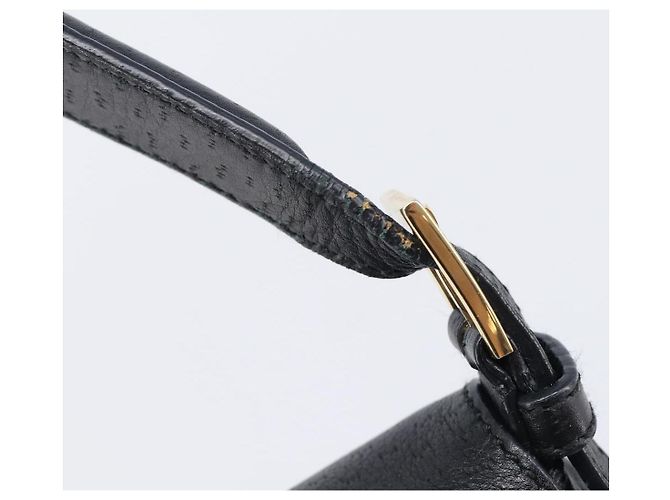 Borsa a tracolla Salvatore Ferragamo Gancini in pelle nera e oro Auth 199594 Nero D'oro - vista 9