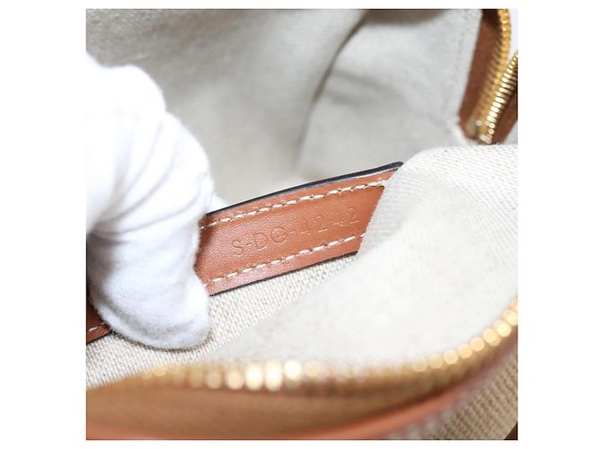Céline Borsa a Mano CELINE Canvas 2way Beige Tono Oro Auth mr3055V - vista 12
