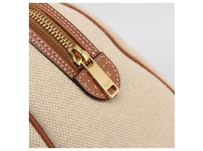 Céline Borsa a Mano CELINE Canvas 2way Beige Tono Oro Auth mr3055V - vista 18