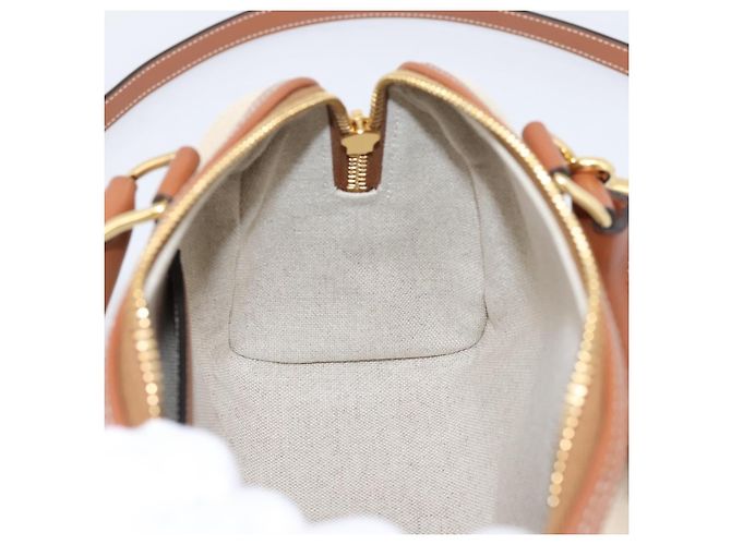 Céline Borsa a Mano CELINE Canvas 2way Beige Tono Oro Auth mr3055V - vista 19