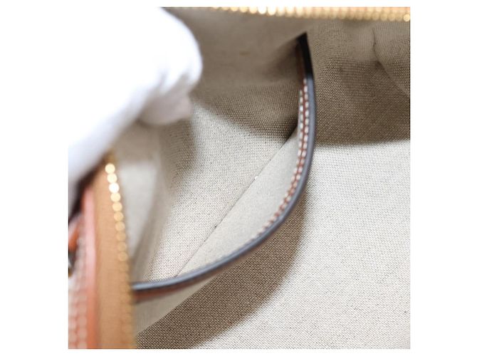 Céline Borsa a Mano CELINE Canvas 2way Beige Tono Oro Auth mr3055V - vista 21