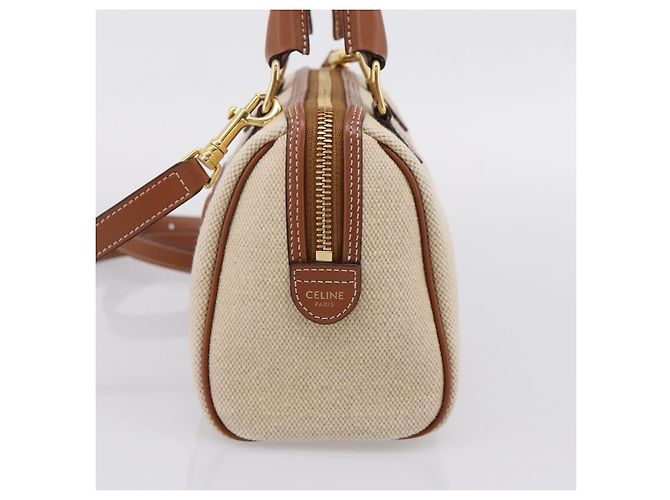 Céline Borsa a Mano CELINE Canvas 2way Beige Tono Oro Auth mr3055V - vista 4
