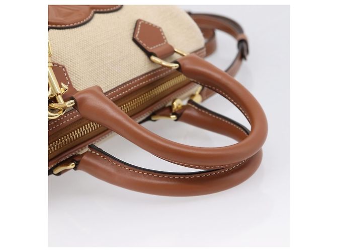 Céline Borsa a Mano CELINE Canvas 2way Beige Tono Oro Auth mr3055V - vista 7