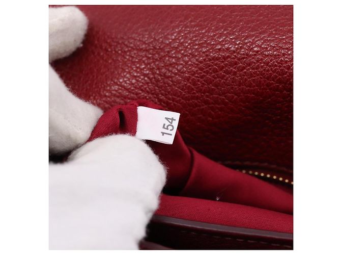 Borsa a mano Miu Miu in pelle 2way rossa tono oro Auth bs37156A Rosso - vista 12
