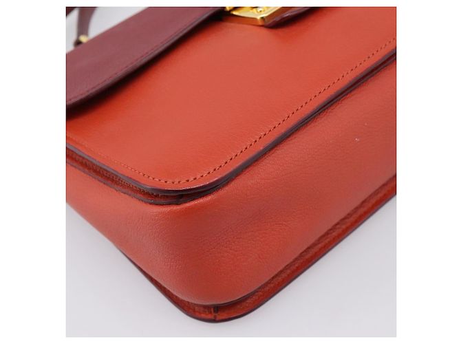 Borsa a mano Miu Miu in pelle 2way rossa tono oro Auth bs37156A Rosso - vista 17