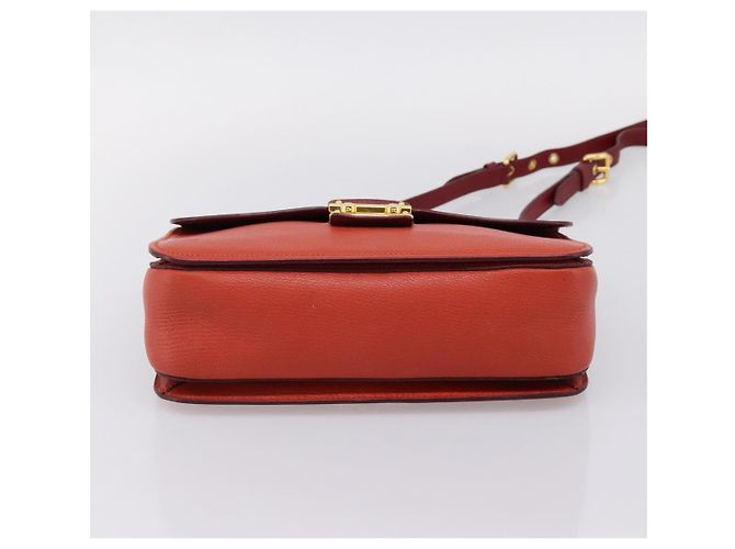 Borsa a mano Miu Miu in pelle 2way rossa tono oro Auth bs37156A Rosso - vista 5
