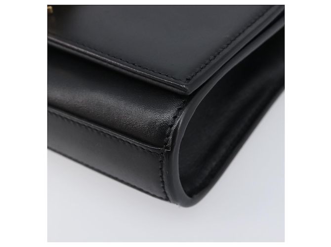 Autre Marque Borsa a tracolla Chain Kate SAINT LAURENT in pelle nera e oro Auth 204906SAM Nero D'oro - vista 15