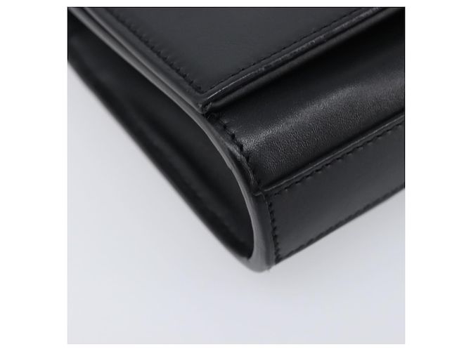 Autre Marque Borsa a tracolla Chain Kate SAINT LAURENT in pelle nera e oro Auth 204906SAM Nero D'oro - vista 16