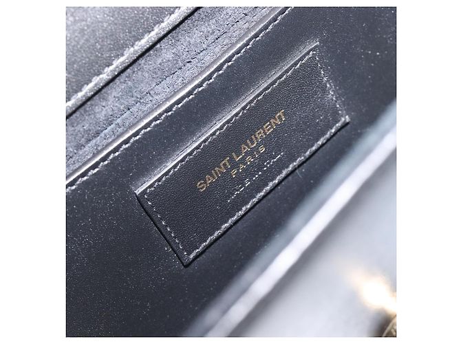 Autre Marque Borsa a tracolla Chain Kate SAINT LAURENT in pelle nera e oro Auth 204906SAM Nero D'oro - vista 22