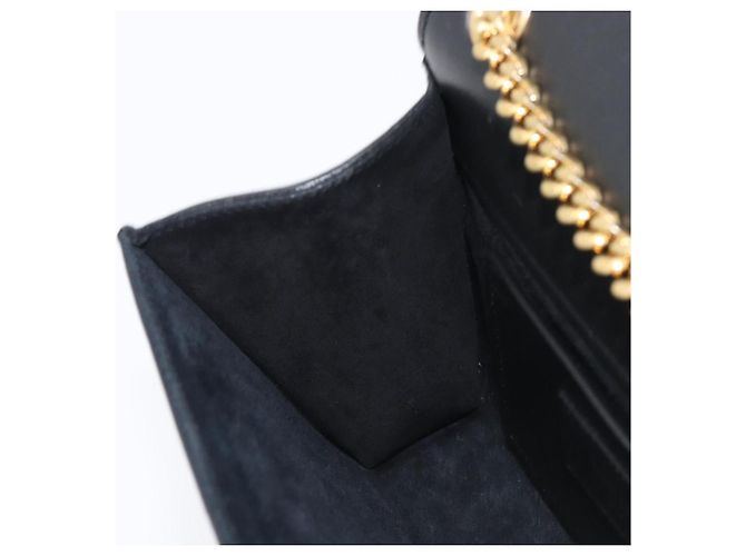 Autre Marque Borsa a tracolla Chain Kate SAINT LAURENT in pelle nera e oro Auth 204906SAM Nero D'oro - vista 24