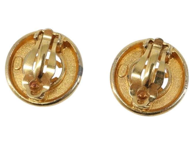 Pendientes CHANEL metal Gold Tone CC Auth bs37298 - vista 3