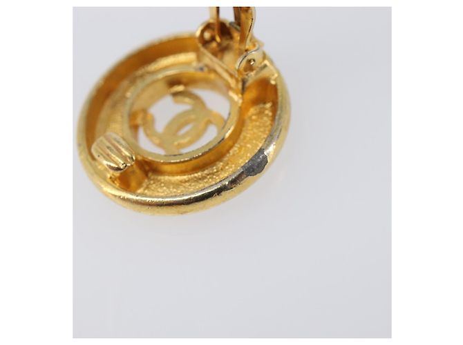 Pendientes CHANEL metal Gold Tone CC Auth bs37298 - vista 6