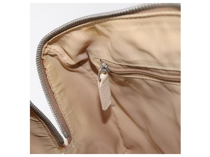Borsa a mano Christian Dior Trotter Floral PVC Beige Silver Auth mr2988V Argento - vista 23