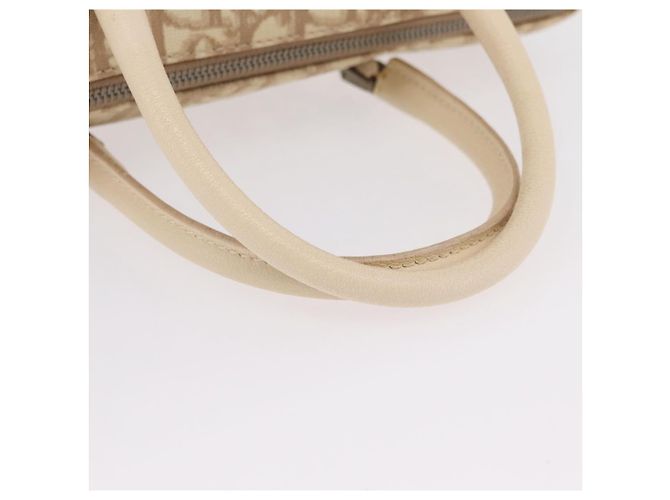Borsa a mano Christian Dior Trotter Floral PVC Beige Silver Auth mr2988V Argento - vista 9