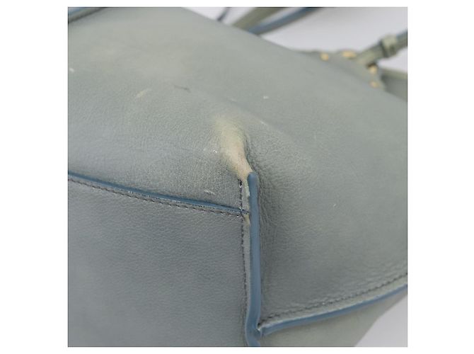 Chloé Borsa Tote Chloe Vic in pelle azzurro e tono oro Auth BA16184 Blu chiaro - vista 10