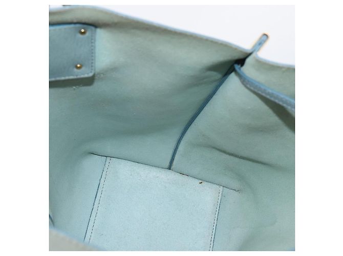 Chloé Borsa Tote Chloe Vic in pelle azzurro e tono oro Auth BA16184 Blu chiaro - vista 16