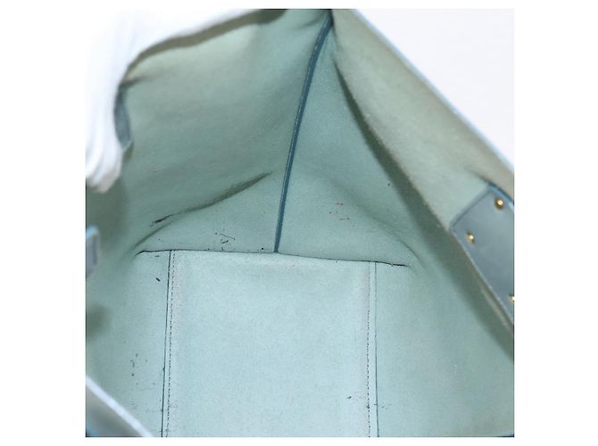 Chloé Borsa Tote Chloe Vic in pelle azzurro e tono oro Auth BA16184 Blu chiaro - vista 17
