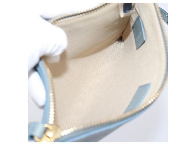 Chloé Borsa Tote Chloe Vic in pelle azzurro e tono oro Auth BA16184 Blu chiaro - vista 20