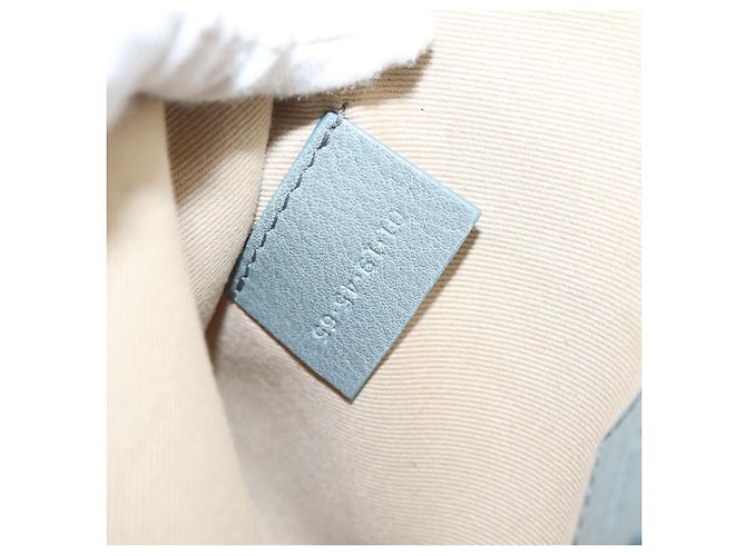 Chloé Borsa Tote Chloe Vic in pelle azzurro e tono oro Auth BA16184 Blu chiaro - vista 21