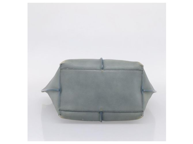 Chloé Borsa Tote Chloe Vic in pelle azzurro e tono oro Auth BA16184 Blu chiaro - vista 9