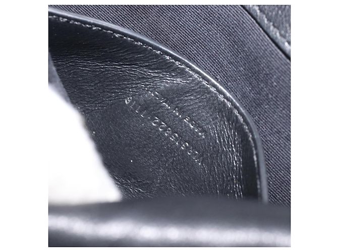 Autre Marque SAINT LAURENT Borsa a tracolla con catena in pelle nera argento Auth ka6306A Nero - vista 12