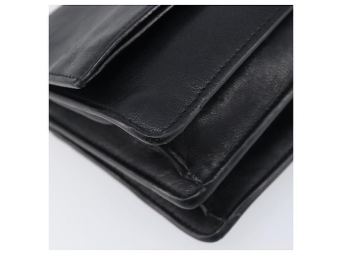 Autre Marque SAINT LAURENT Borsa a tracolla con catena in pelle nera argento Auth ka6306A Nero - vista 15