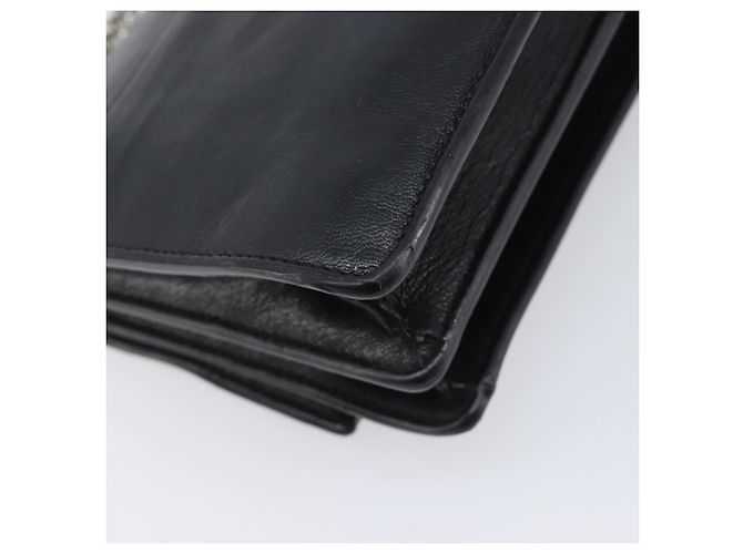 Autre Marque SAINT LAURENT Borsa a tracolla con catena in pelle nera argento Auth ka6306A Nero - vista 17