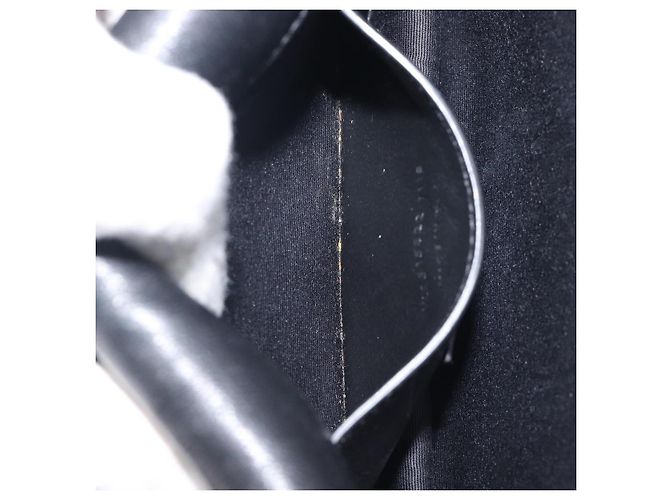 Autre Marque SAINT LAURENT Borsa a tracolla con catena in pelle nera argento Auth ka6306A Nero - vista 25