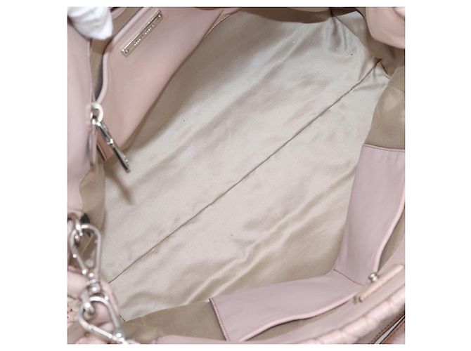 Borsa a tracolla Miu Miu Matelassé con catena in pelle 2way Rosa Argento Auth 206292A - vista 11