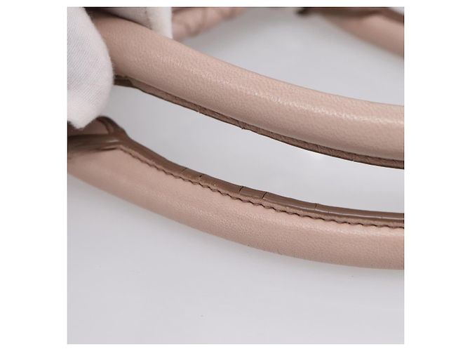 Borsa a tracolla Miu Miu Matelassé con catena in pelle 2way Rosa Argento Auth 206292A - vista 7