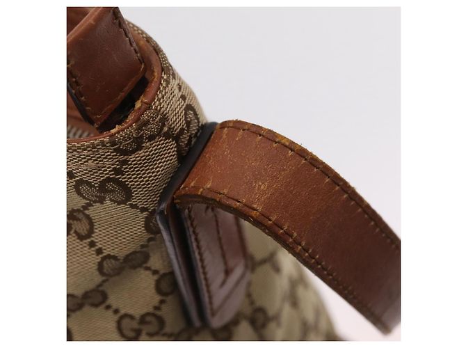Borsa a tracolla GUCCI GG Canvas Web Sherry Line Beige Silver 308930 Auth ka6334 Argento - vista 14