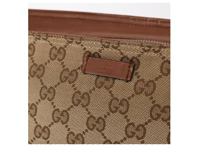 Borsa a tracolla GUCCI GG Canvas Web Sherry Line Beige Silver 308930 Auth ka6334 Argento - vista 21