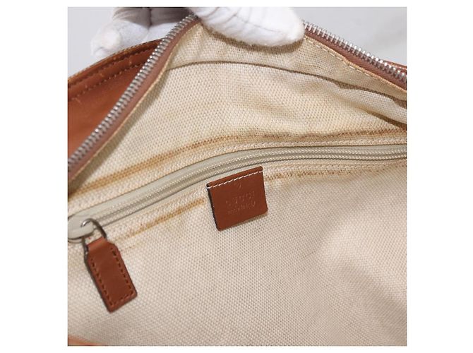 Borsa a tracolla GUCCI GG Canvas Web Sherry Line Beige Silver 308930 Auth ka6334 Argento - vista 24