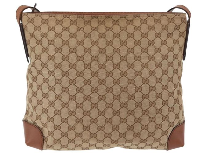 Borsa a tracolla GUCCI GG Canvas Web Sherry Line Beige Silver 308930 Auth ka6334 Argento - vista 3