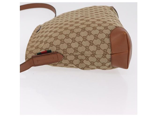 Borsa a tracolla GUCCI GG Canvas Web Sherry Line Beige Silver 308930 Auth ka6334 Argento - vista 6