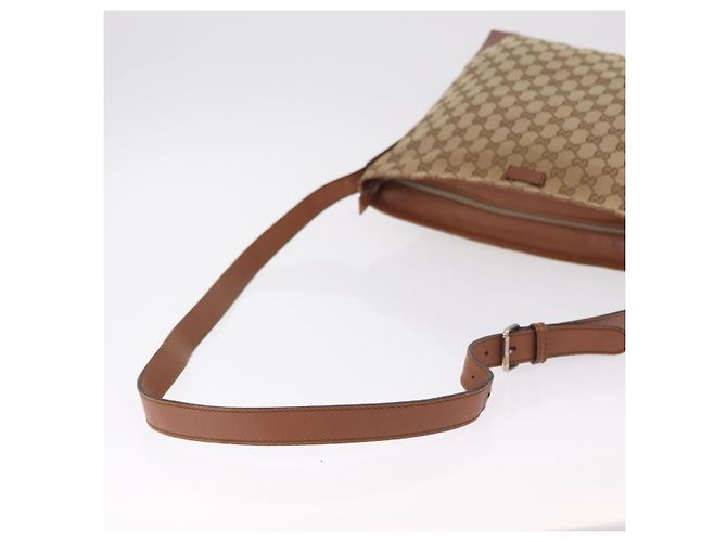 Borsa a tracolla GUCCI GG Canvas Web Sherry Line Beige Silver 308930 Auth ka6334 Argento - vista 9