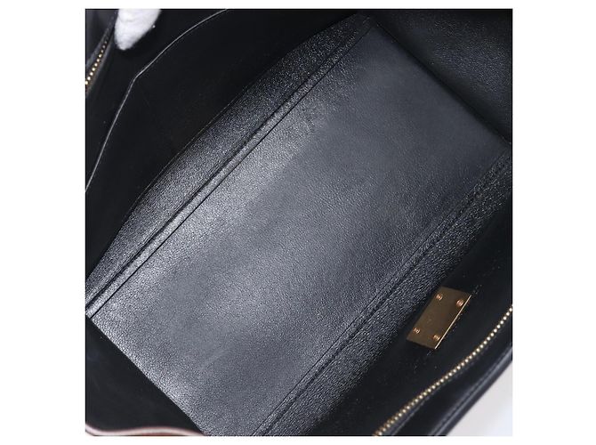 Céline Borsa a mano CELINE Trapeze in pelle 2 vie azzurro e oro autentica 204832V D'oro Blu chiaro - vista 10