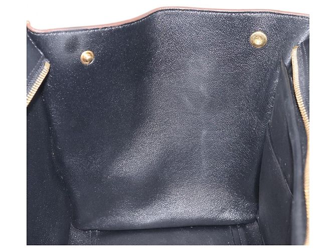 Céline Borsa a mano CELINE Trapeze in pelle 2 vie azzurro e oro autentica 204832V D'oro Blu chiaro - vista 27