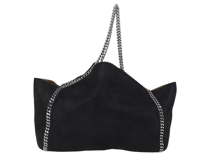 Stella Mc Cartney Borsa Tote con Catena Stella MacCartney polyester Black Silver 507185 Auth 206136A Nero Argento - vista 2